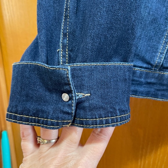 Catherines Demin Jacket Button Front 3X - Picture 7 of 10